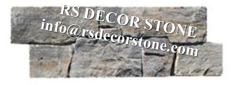 Grey Limestone Cement Stone Panel(cement backing)