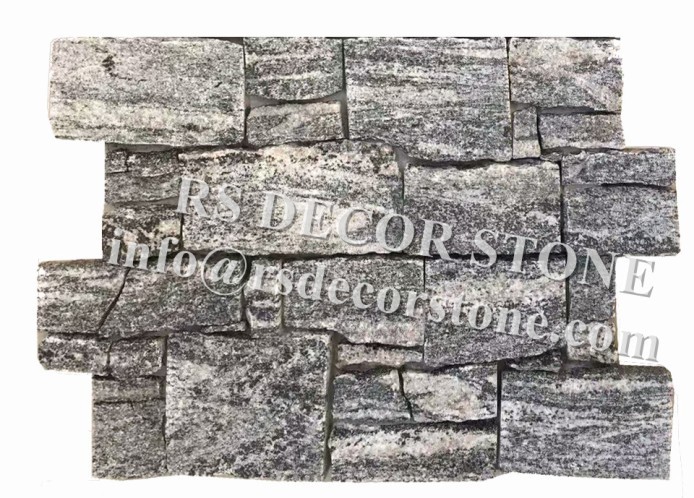 Grey Granite Stacked Stone(With Cement And Mesh)