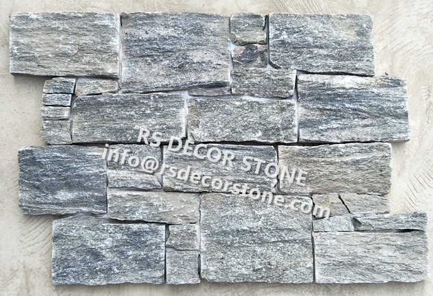 Sage Green Quartzite Stacked Stone(With Cement And Mesh)