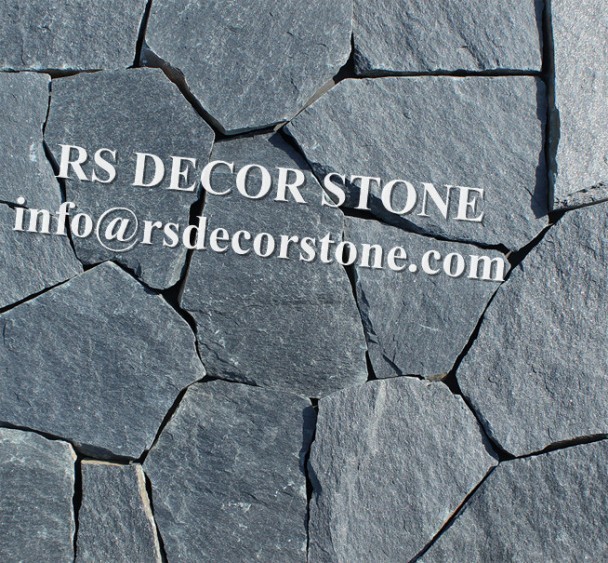 Black Quartzite Mosaic Thin Stone Veneer