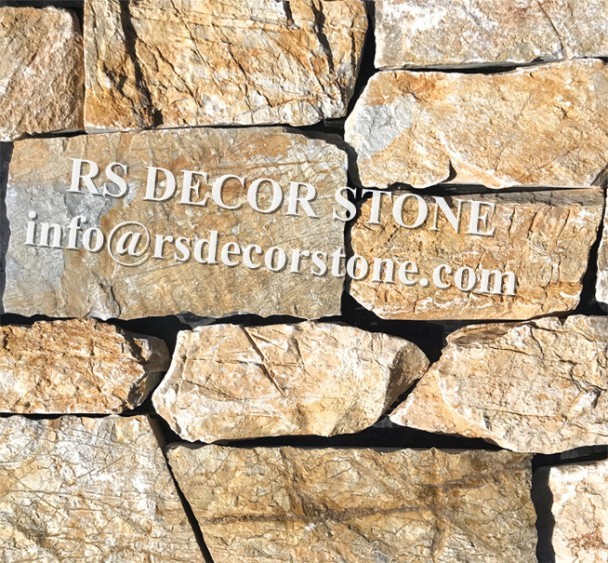 Brilliant Golden Limestone Ledgestone