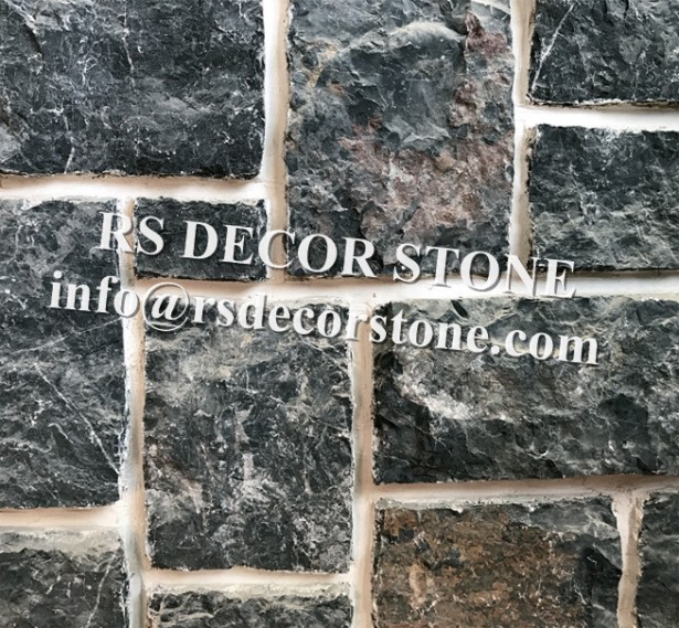 Deep Black Limestone Castle Stone