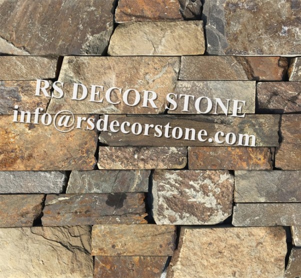 Deep Rusty Limestone Ledgestone