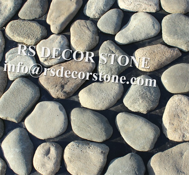 Light Cobble Mosaic Thin Stone Veneer