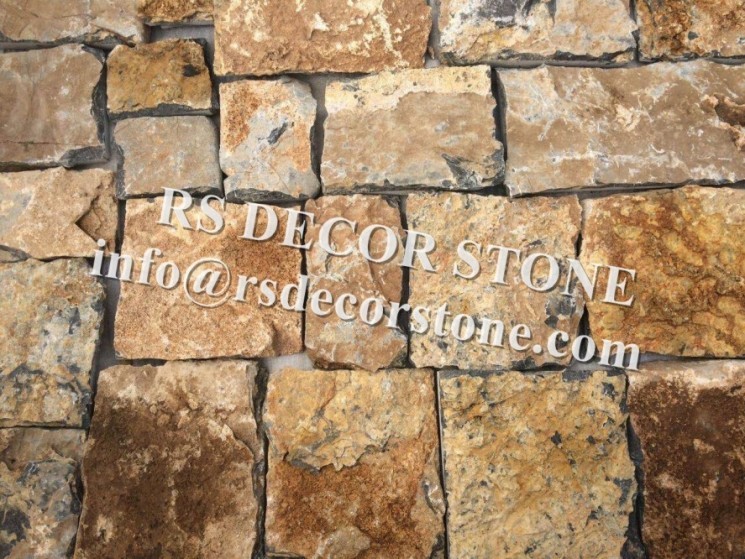 Multicolor Limestone Castle Stone