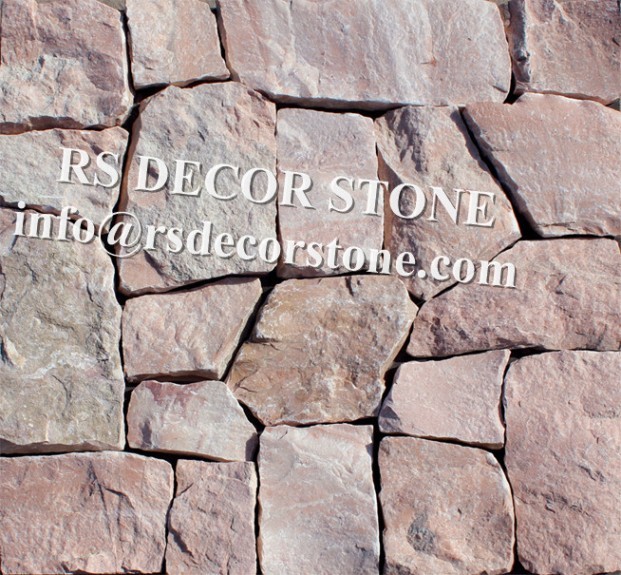 Red Sandstone Mosaic Thin Stone Veneer