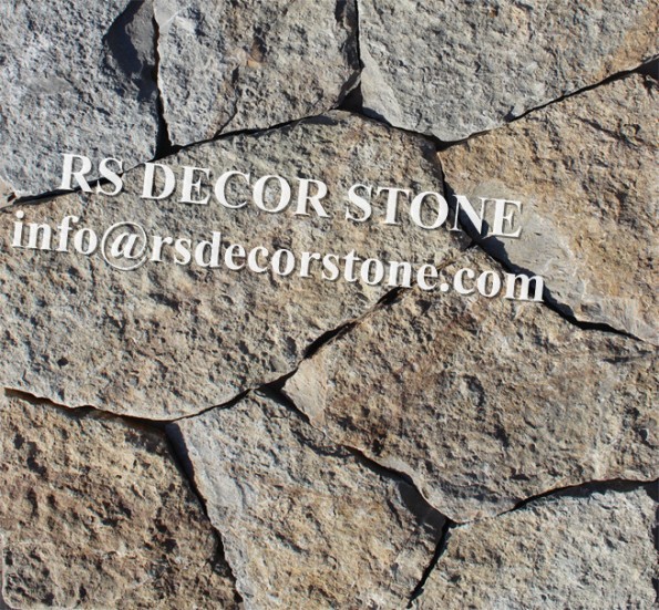 Yellow Limestone Mosaic Thin Stone Veneer