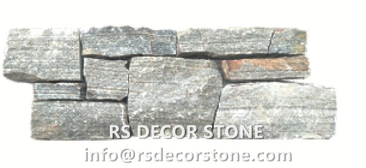 Grey And Pink Quartz Ledgestone(Metal Mesh Backing)