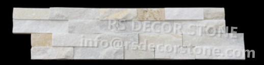 White With Yellow Quartzite Panel