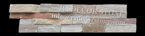 Shimmer Quartzite Stacked Stone Panel