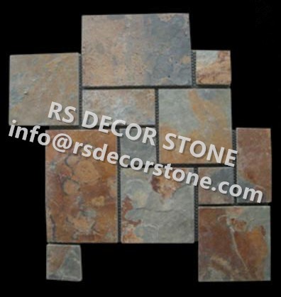 Rusty Slate Pattern(plastic mesh backing)