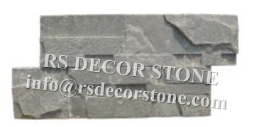 Grey Quartzite S Shape Stone Wall Covering