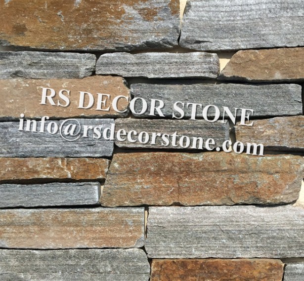 Grey With Rusty Quartzite Ledgestone Veneer