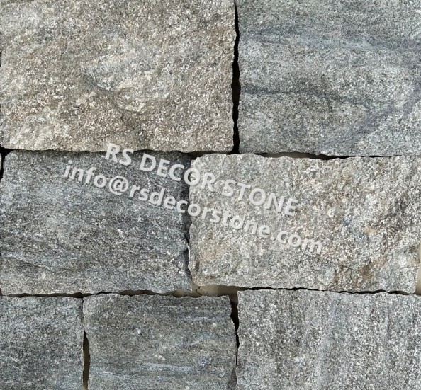 Metal Grey Quartzite Castle Thin Stone Veneer